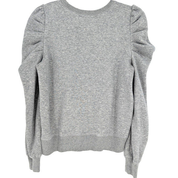 Womens Rebecca Minkoff Janine Puff Sleeve Coquette Preppy Gray Sweatshirt Small - Picture 5 of 9